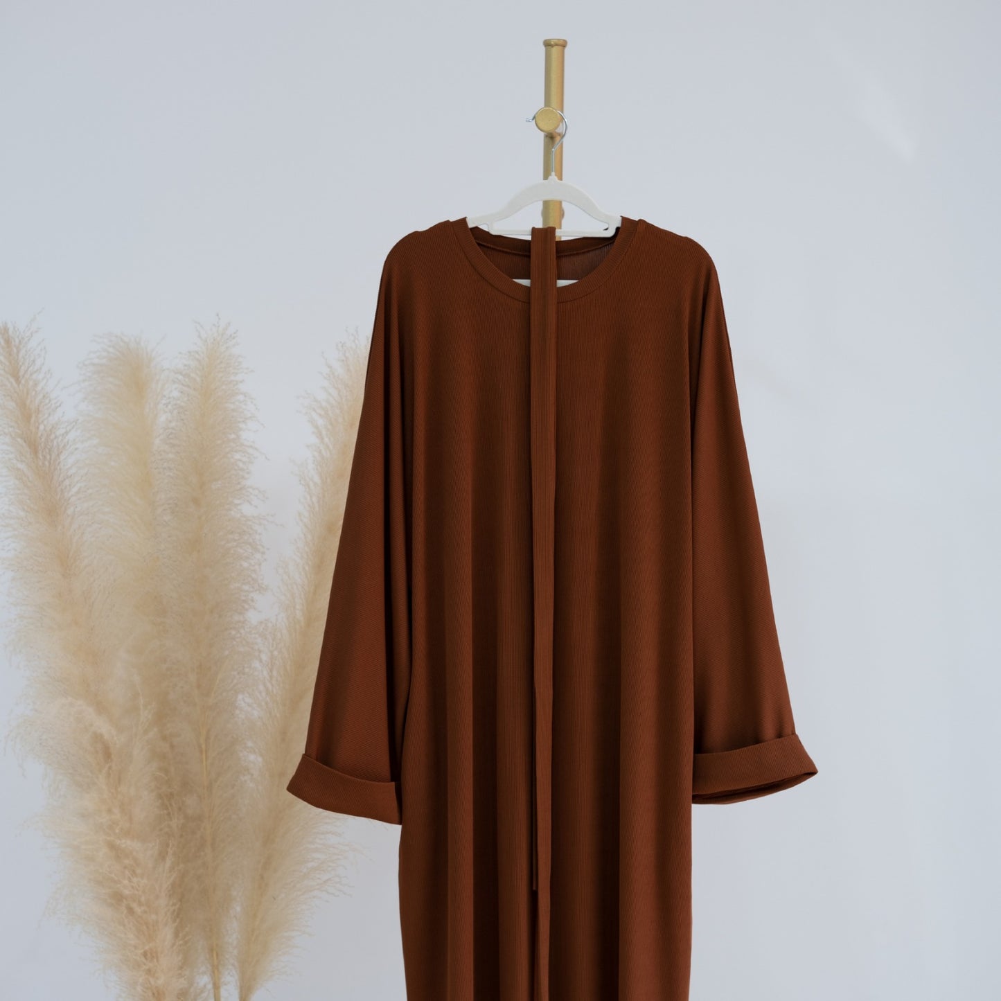 Suraya Knit Abaya - Coffee