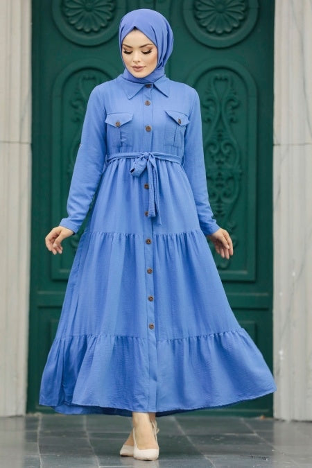 Cleo Dress - Blue