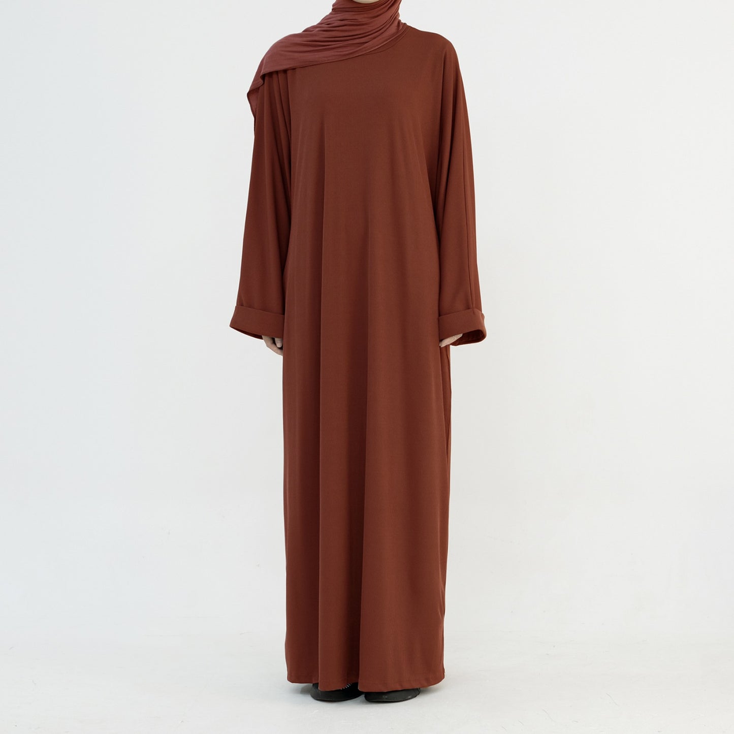 Suraya Knit Abaya - Coffee