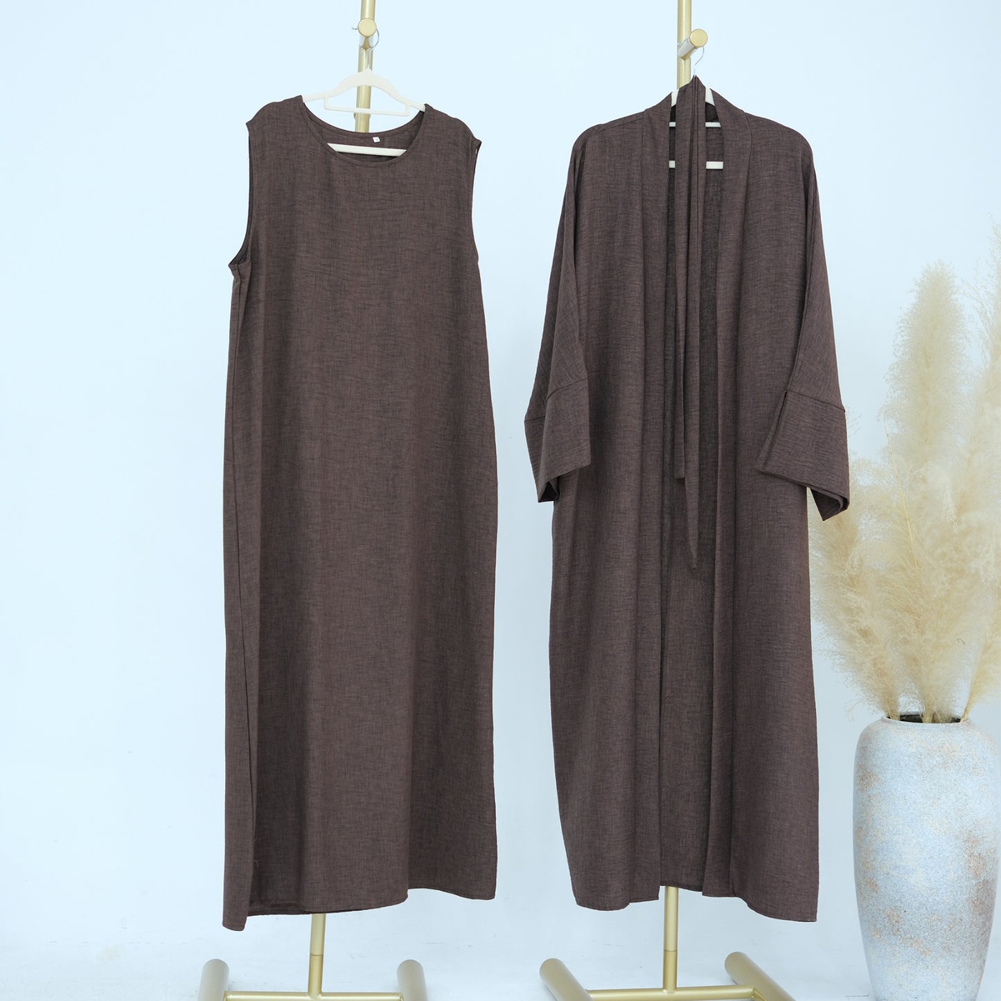 Abrar Abaya Set - Brown