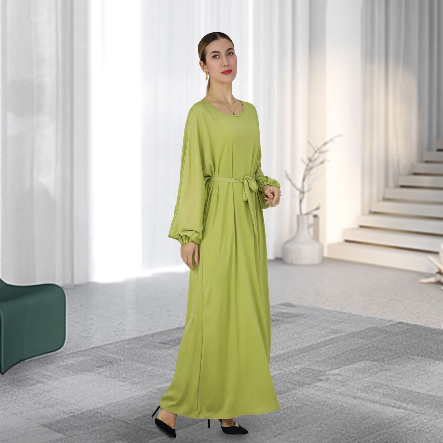 Jannah Abaya - Lime