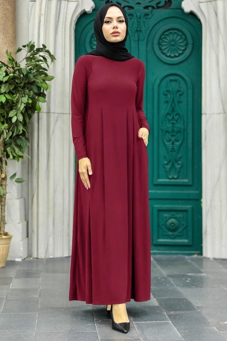 Reem Jersey Maxi - Maroon