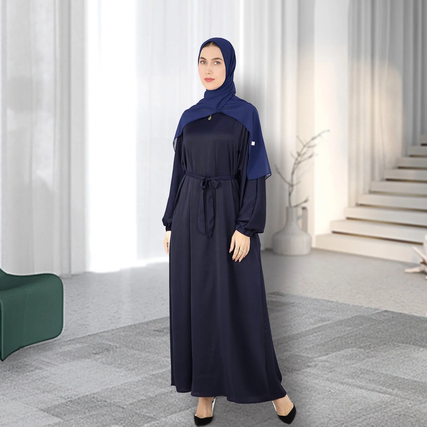 Jannah Abaya - Navy
