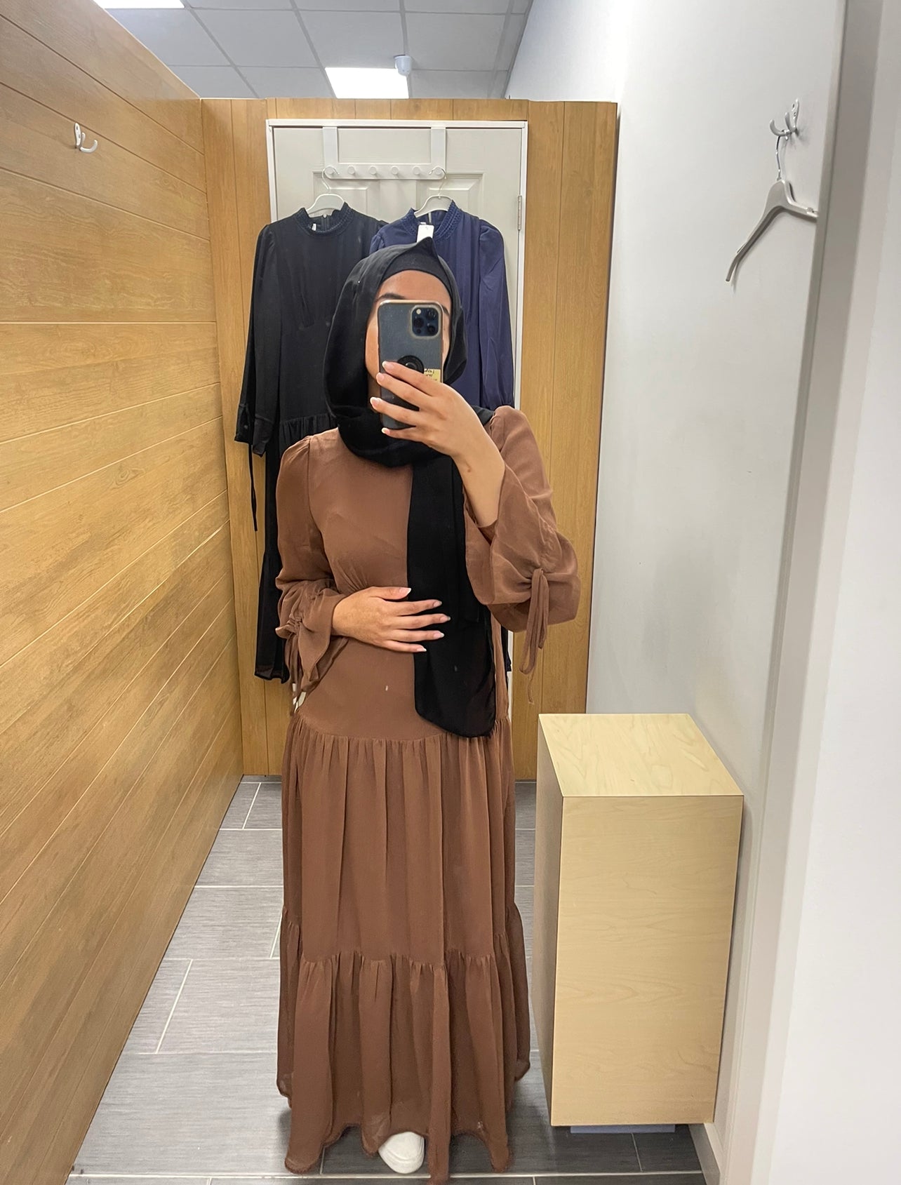 Layla Chiffon Dress - Brown