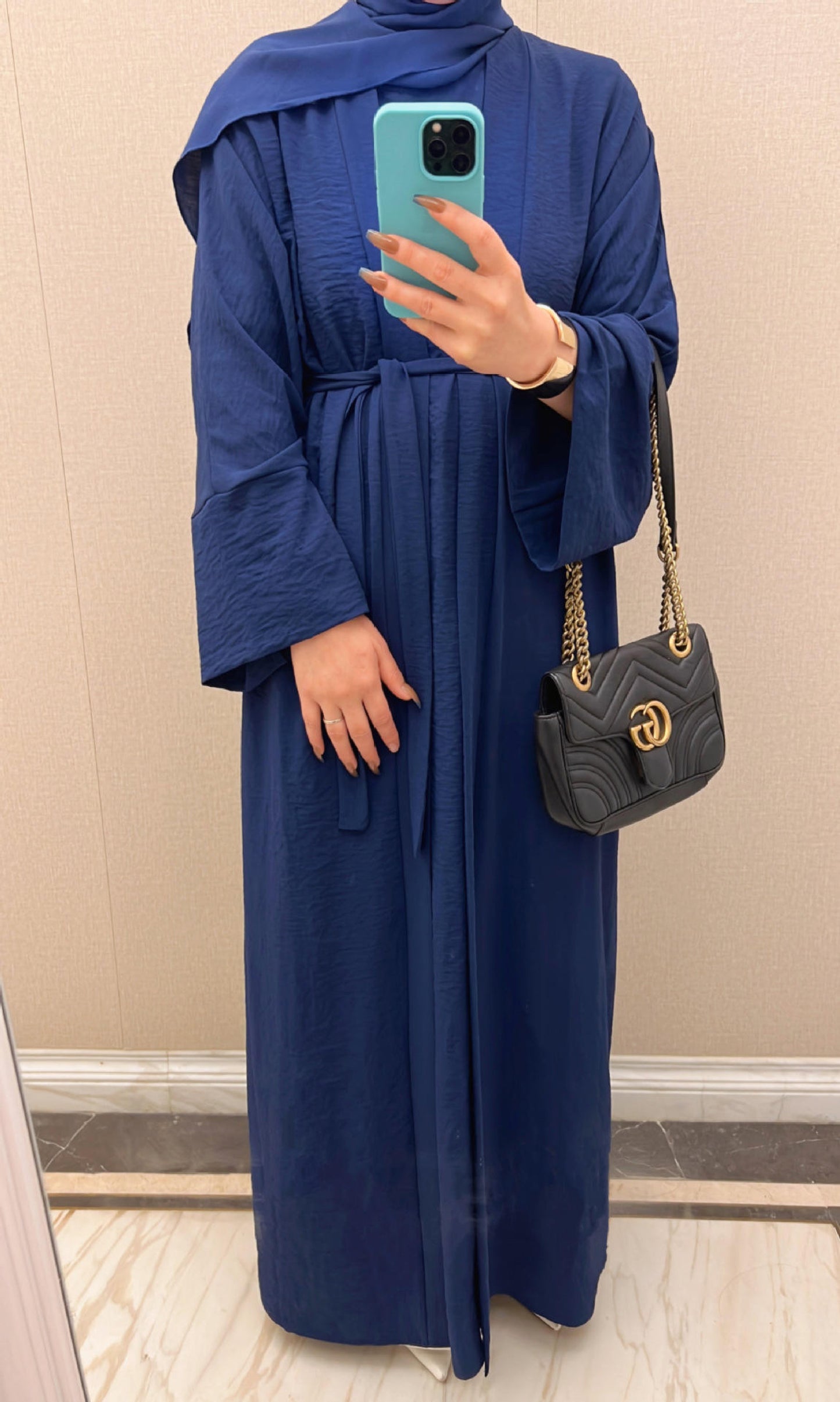 Arwa Abaya Set - Blue