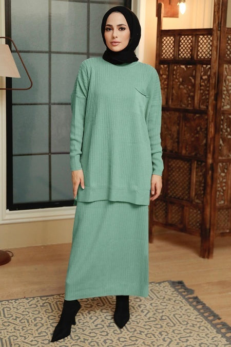 Knit Sweater Skirt Set