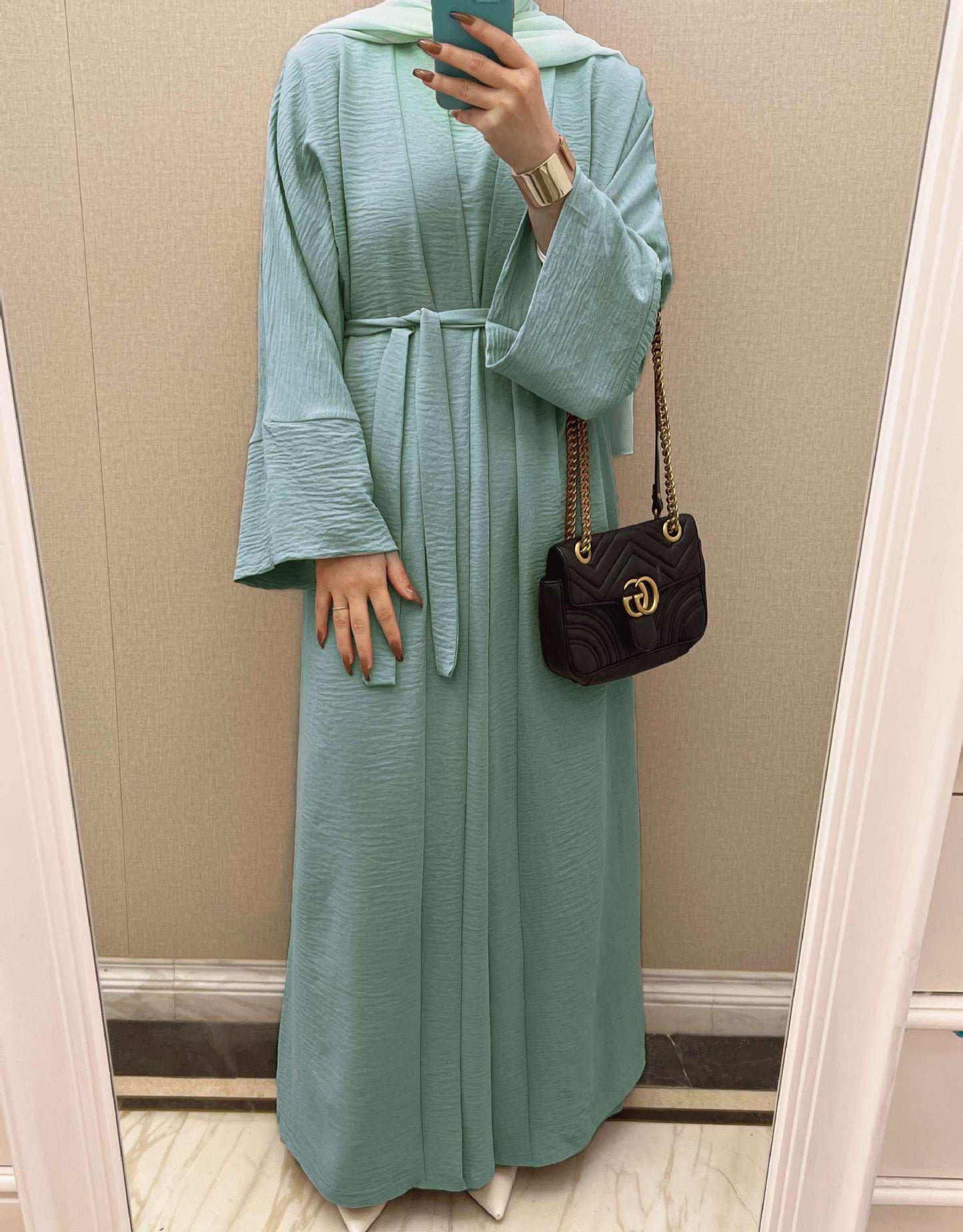 Arwa Abaya Set - Mint