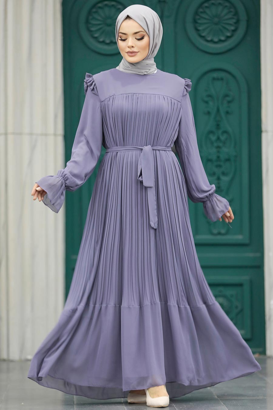 Maria Lilac Chiffon Dress