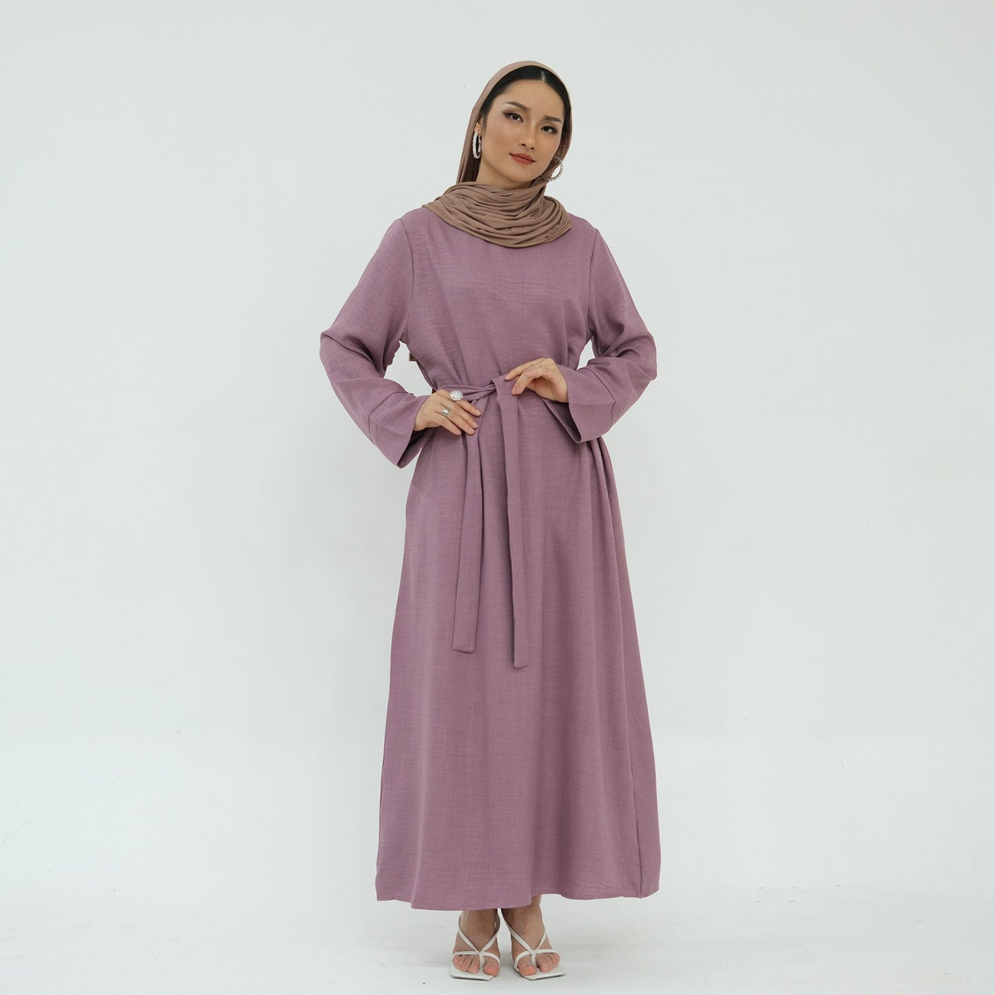 Leanne Linen Abayas - Mauve