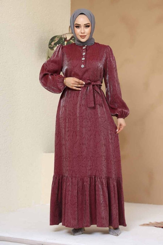 Zaina Dress -Maroon
