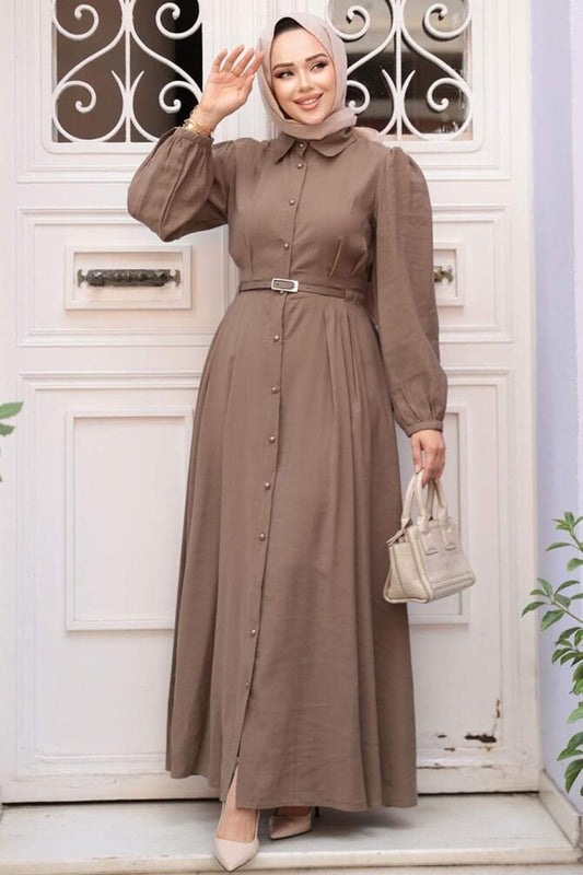 Nagwa Dress - Coffee