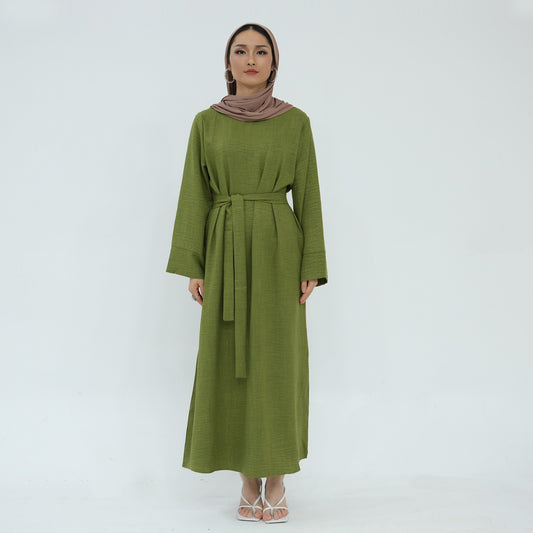 Leanne Linen Abayas - Green