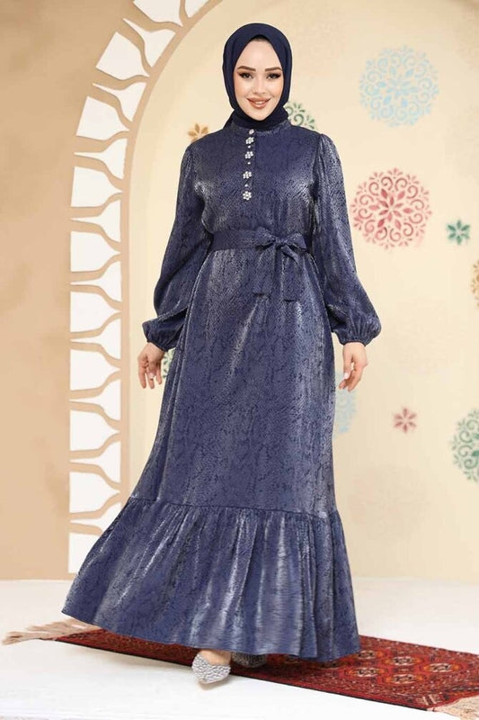 Zaina Dress - Navy