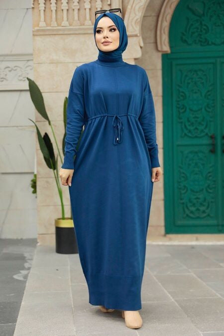 Shaima Sweater Dress - Blue