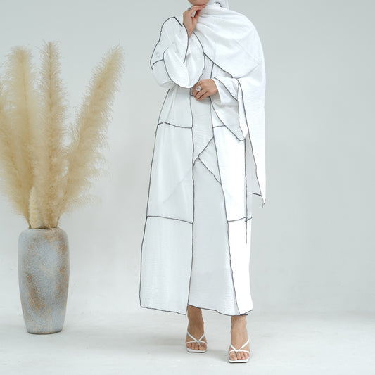 Shayma Abaya Set - White