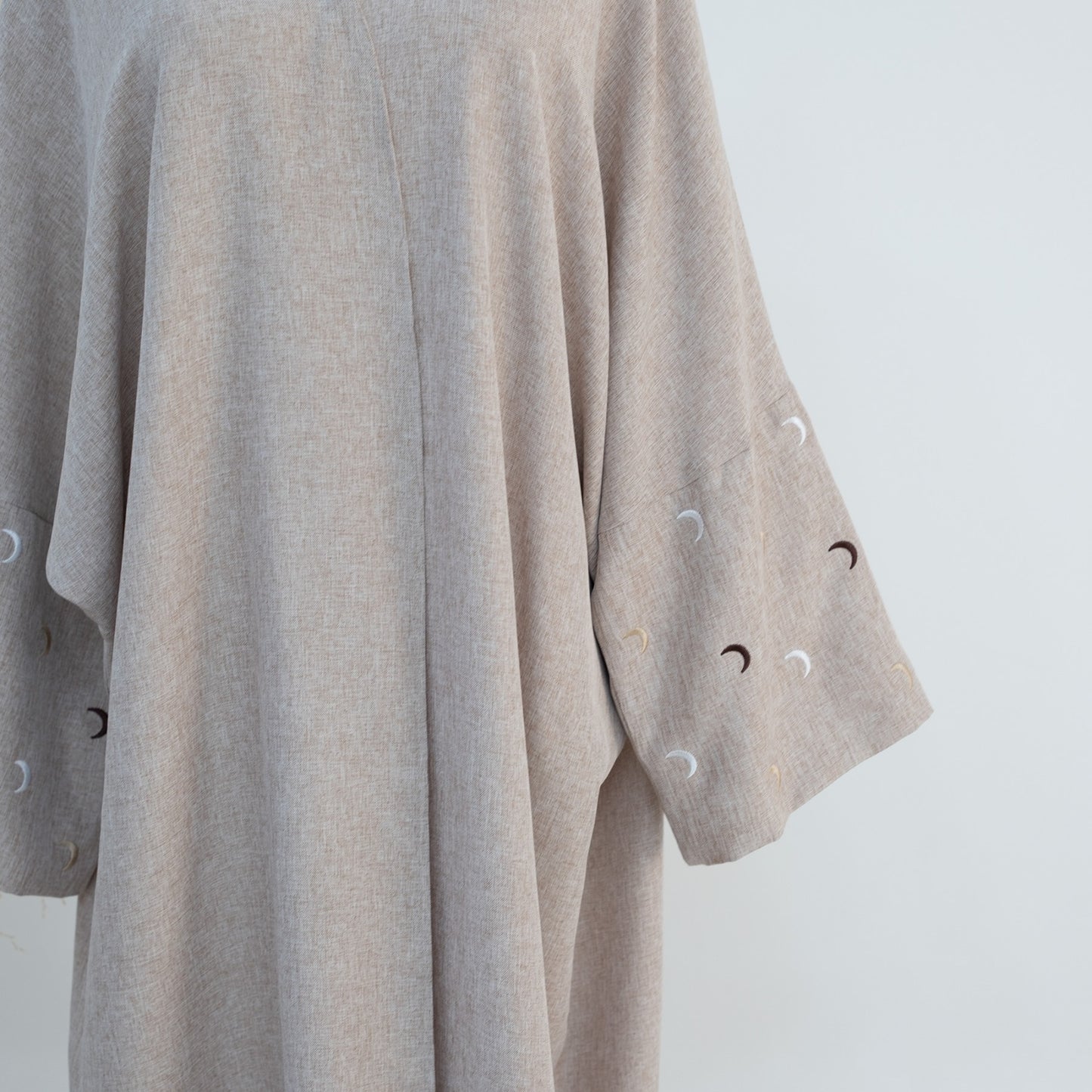 Kamar Open Abaya (with buttons) - Gray