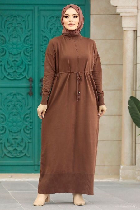 Shaima Sweater Dress - Brown