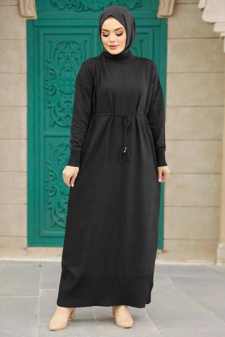 Shaima Sweater Dress - Black