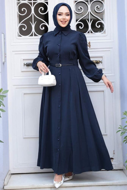 Nagwa Dress - Navy