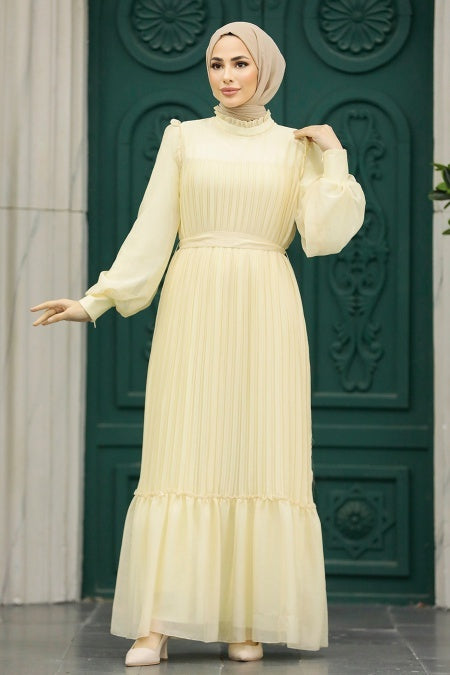 Marwa Chiffon Formal Dress - Ivory