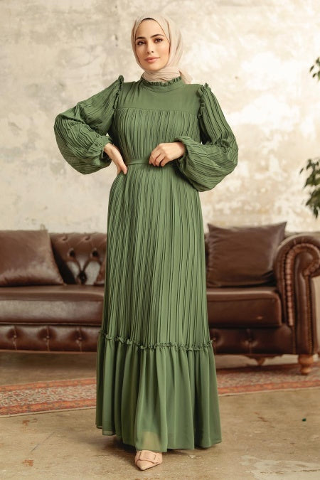 Amor Formal Dress - Olive