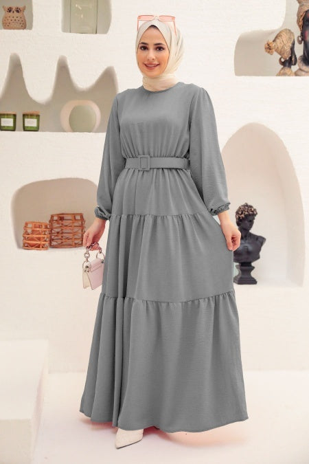 Amira Layered Dress - Gray