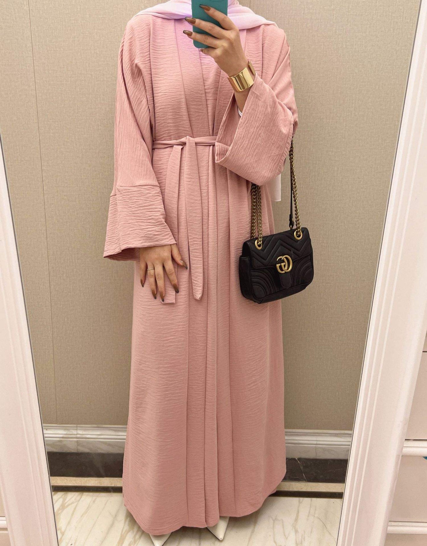 Arwa Abaya Set - Pink