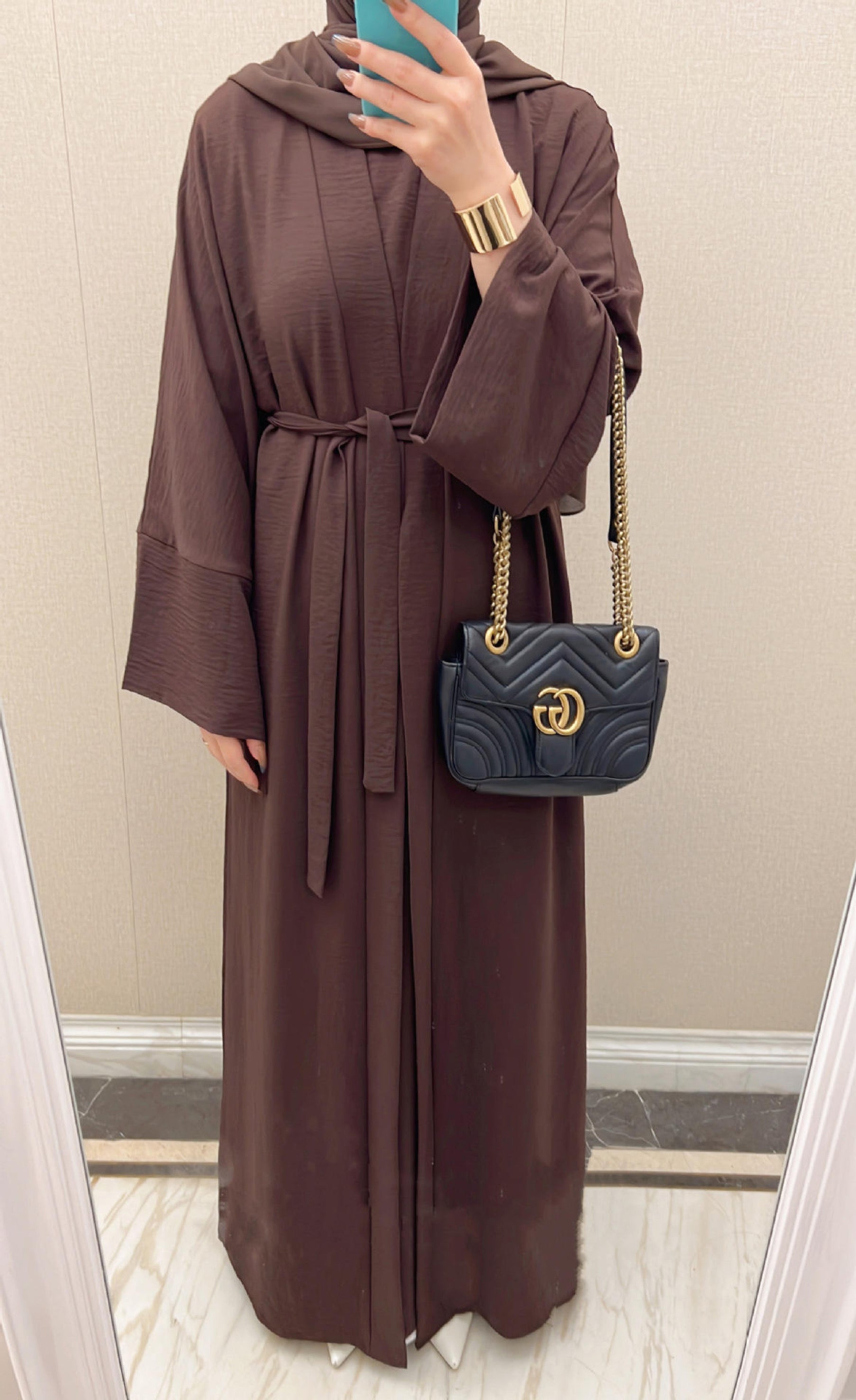 Arwa Abaya Set - Brown – Taj Al Nisa