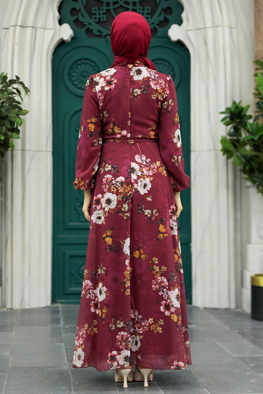 Ruby Floral Chiffon Dress
